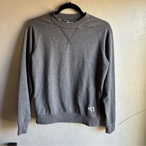 Kari Traa Gray Raglan Sleeve Crew Neck Sweatshirt Pullover Activewear Athleisure